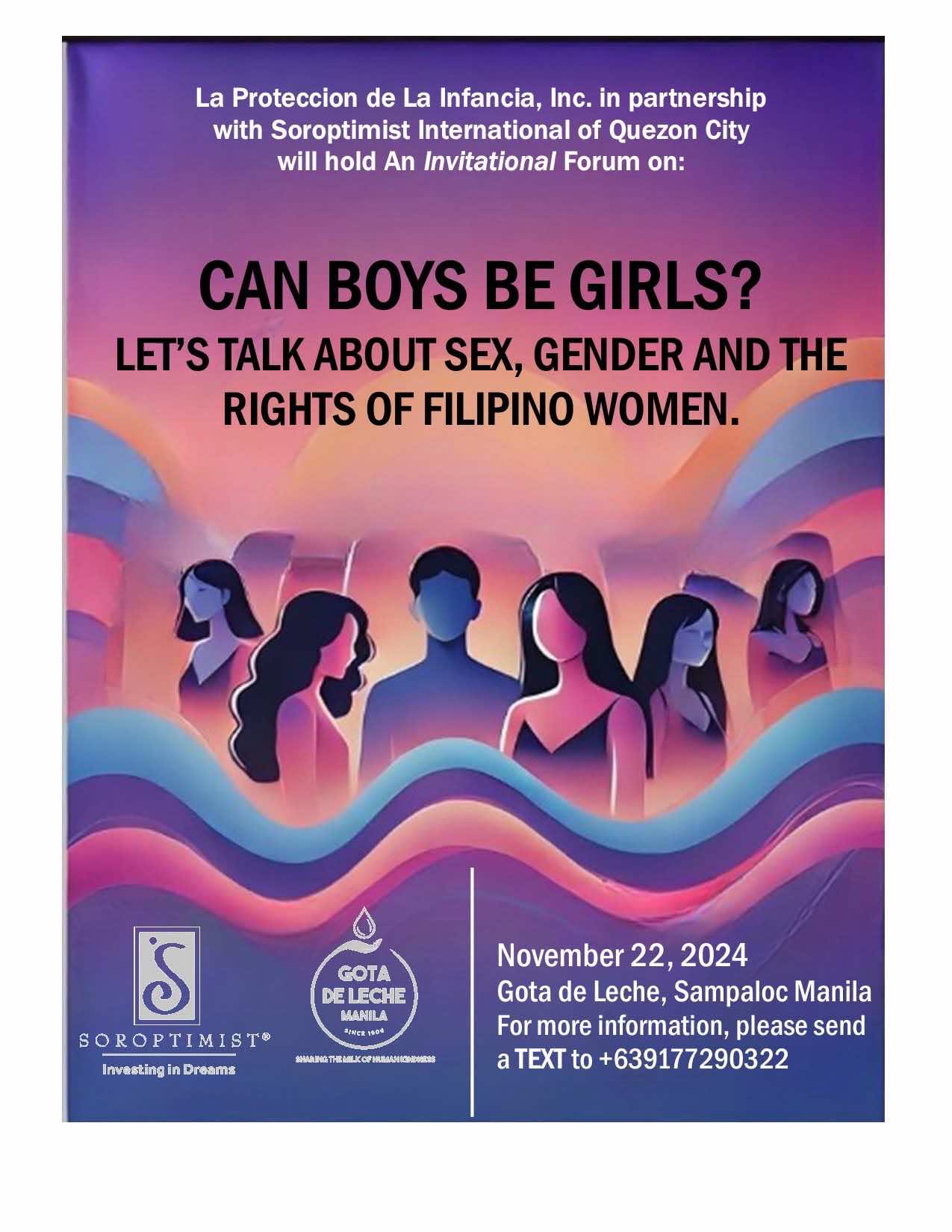 CAN BOYS BE GIRLS: Let’s talk about Sex, Gender and the Rights of Filipino Women seminar